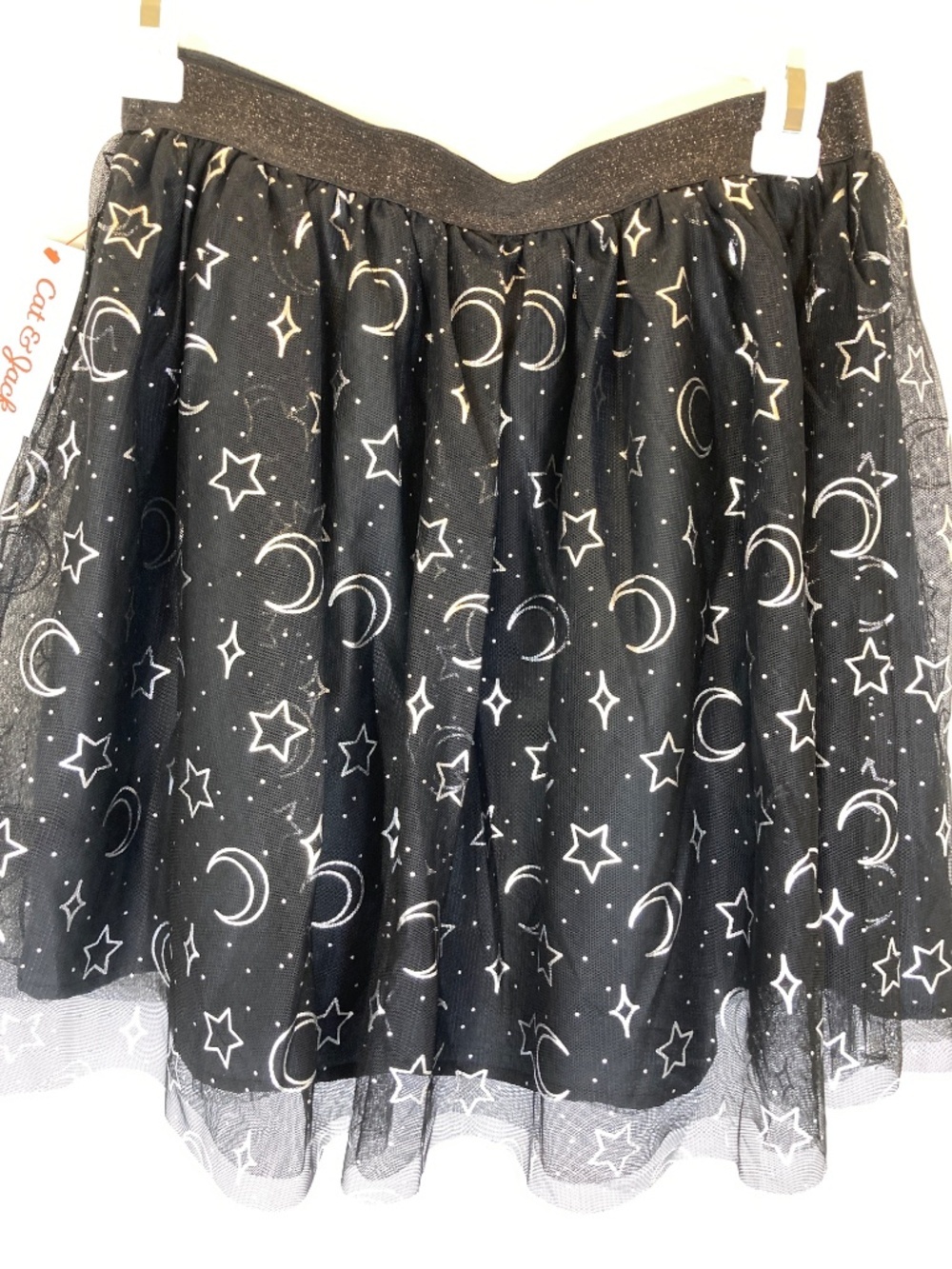 Cat & Jack NWT Moon and Stars Black Silver Sz XL 14/16 YOUTH Tutu Bottom - Picture 11 of 12